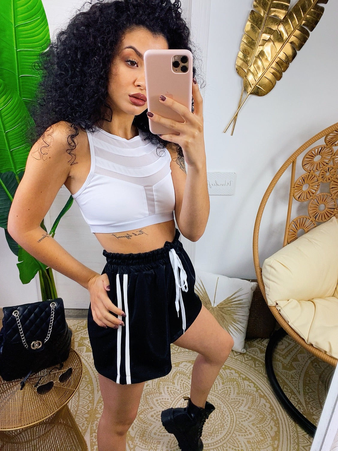 Short sportivo con righe