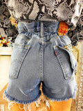 Levi’s Short Vintage con borchie Basic e tasca girata bagno medio
