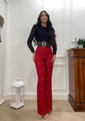 Completo Pantalone e body in paillettes