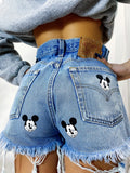 Short Levi’s Vintage con stampa topolino sfrangiato