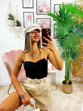 Body con trasparenze e catena nero