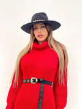Maxi maglione rosso