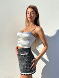 Top gioiello con perle
