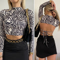 Crop top zebrato