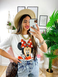 T-shirt con stampa topolina
