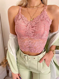 Bralette in pizzo rosa