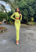 Completo verde mela top e gonna Jasmine