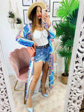 Kimono base Rosa dettaglio Blu