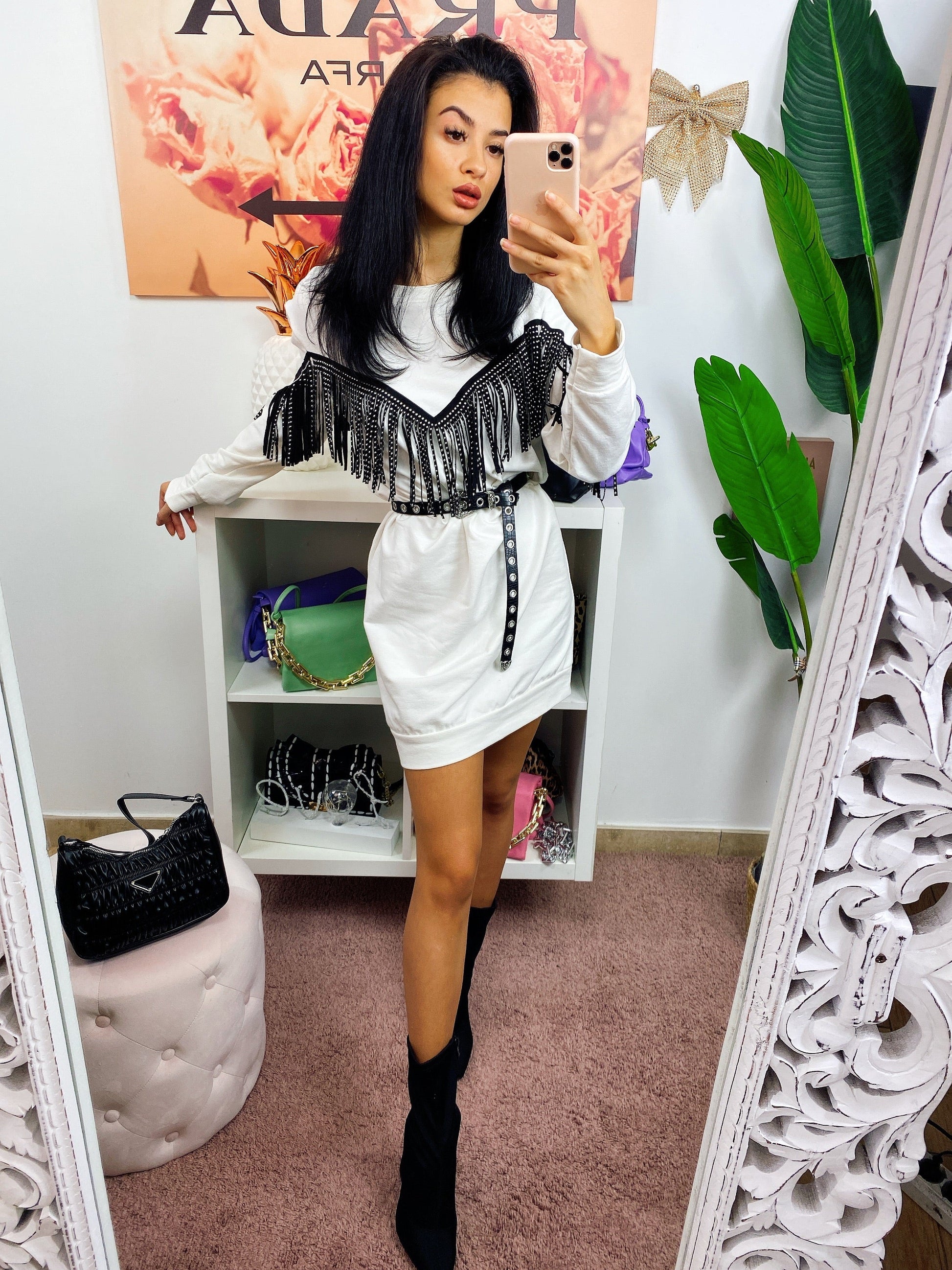 Maxi felpa con frange