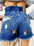 Short Levi’s Vintage con stampa topolina e strappi