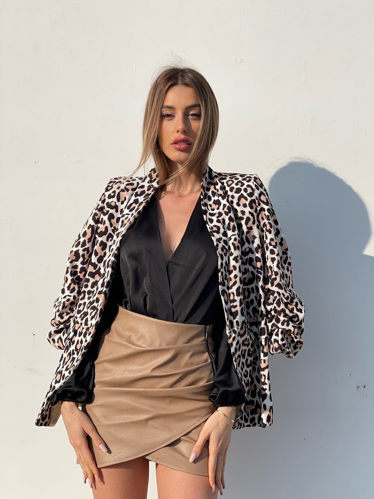 Giacca maculata beige