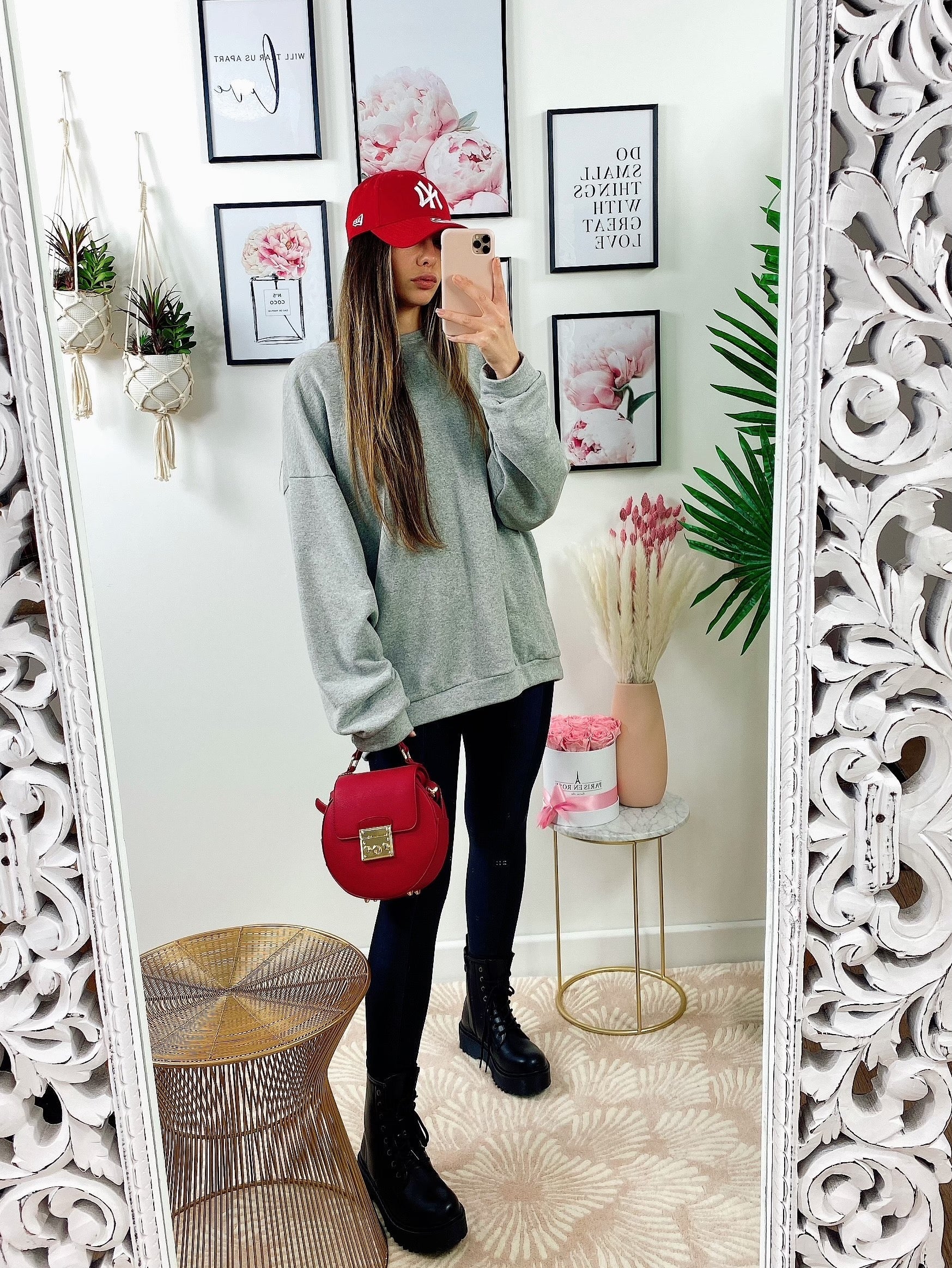 Maxi felpa easy grigia