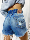 Short Levi’s Vintage con Borchie e dettagli Argento
