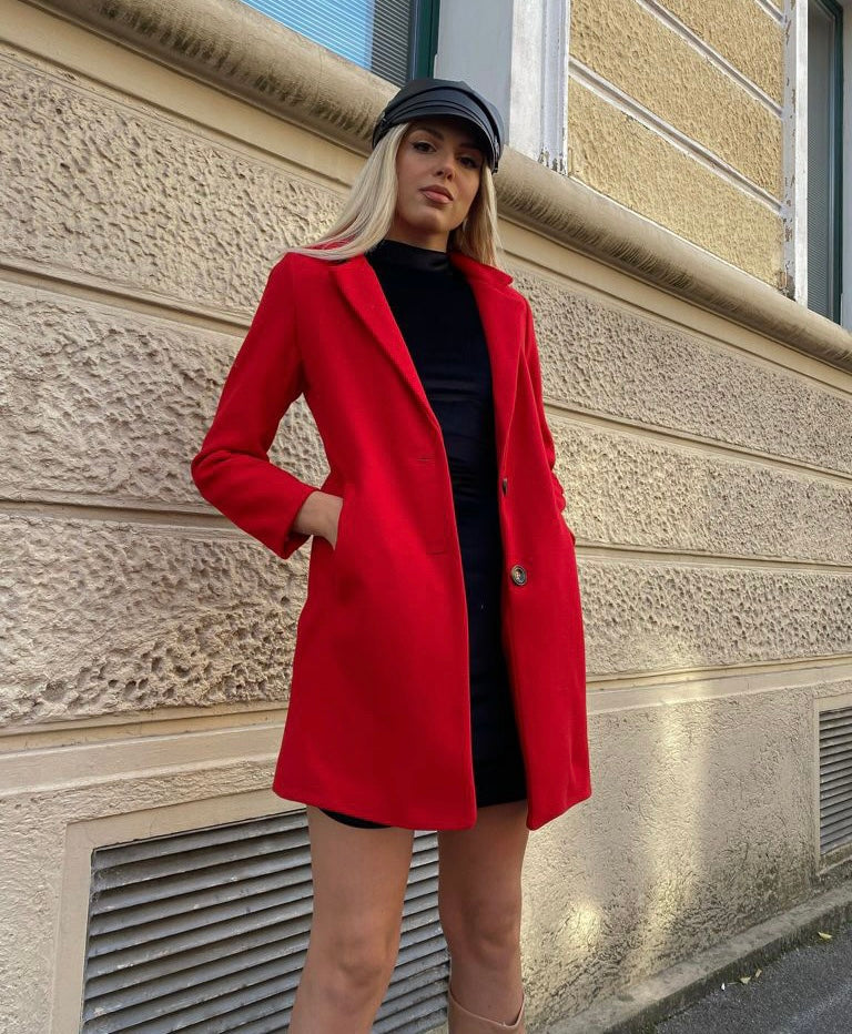 Cappotto autumn Rosso