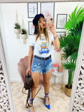 T-shirt con stampa Travel