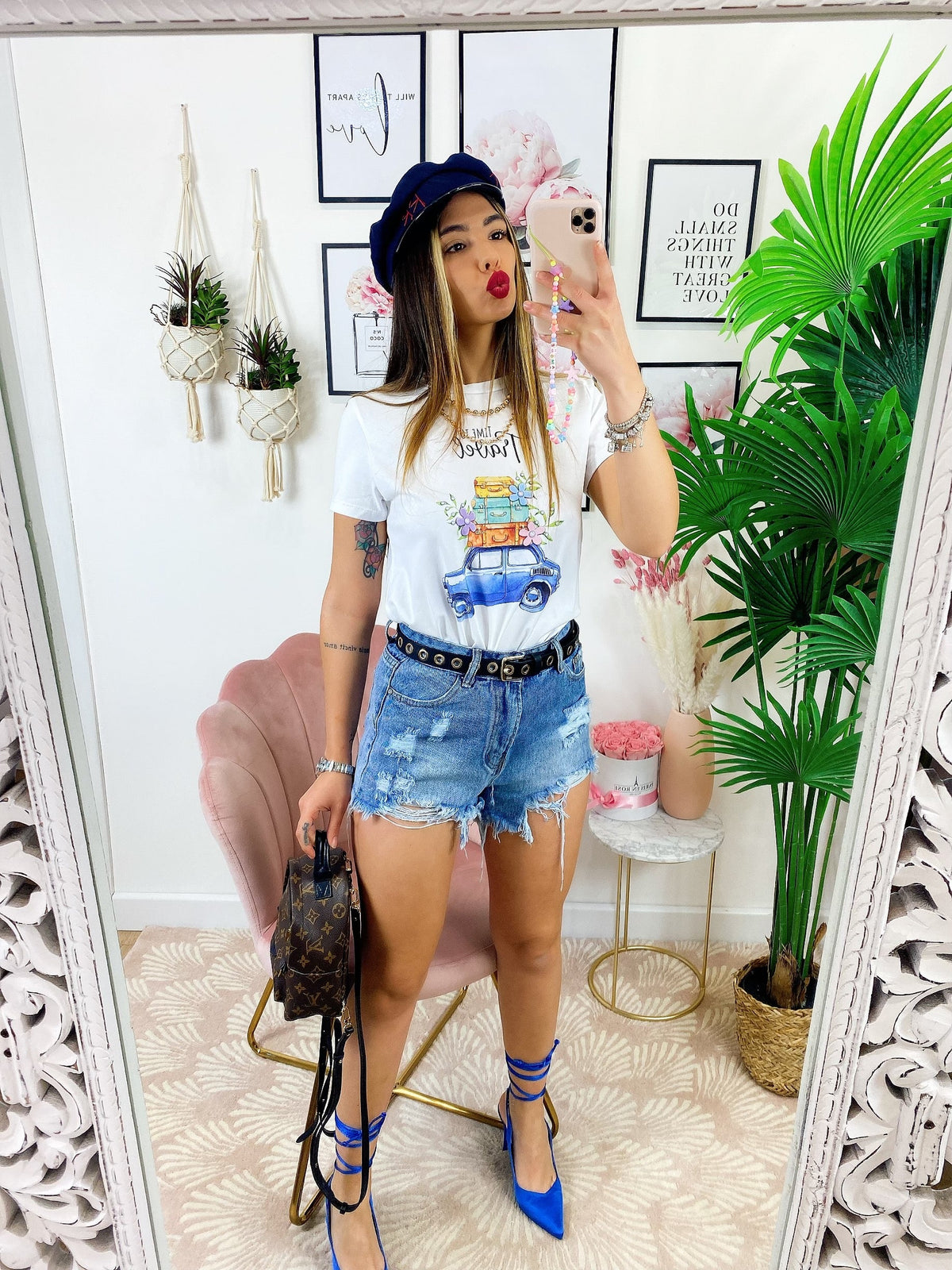 T-shirt con stampa Travel