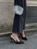 Sandali con strass nero