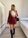 Giacca scozzese con bottoni