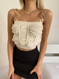 Cardigan panna a trecce
