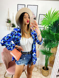 Giacca con Cuori base blu
