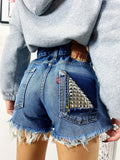 Short Levi’s Vintage bagno scuro con borchie