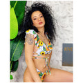 Bikini Formentera due pezzi floreale girasoli