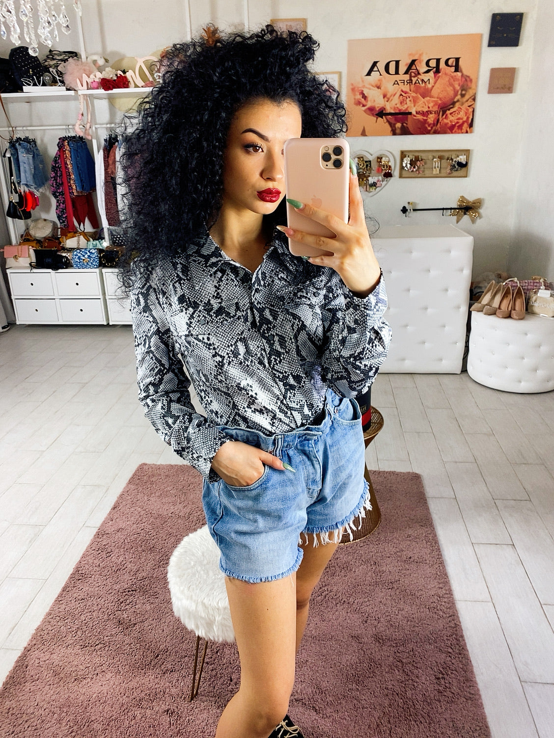 Levi’s Short Vintage con borchie Basic e tasca girata bagno medio