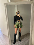 Top aderente drappeggiato nero