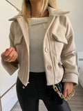 Giacchina crop beige