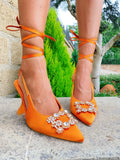 Tacco Orange con gioiello