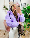 Bomber crop lilla