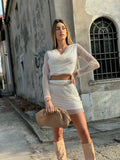 Completo bianco a retina