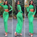 Completo verde top e gonna Jasmine