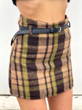 Gonna in tweed dettaglio pistacchio