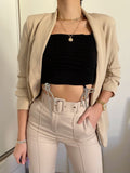 Completo giacca e pantalone beige