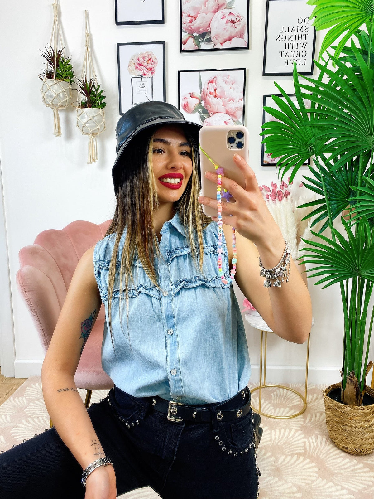 Blusa in jeans leggera
