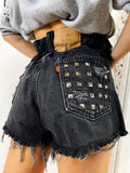 Short Levi’s Vintage con Borchie bagno grigio scuro
