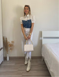 Camicia in jeans con strass