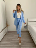 Completo giacca e pantalone carta da zucchero