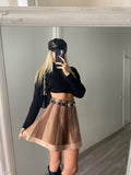 Maglione crop nero