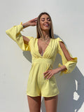 Tutina gialla con fiocchetti