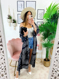 Kimono effetto bandana Nero