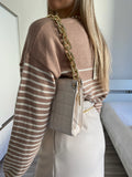 Maglione Amour Camel e panna