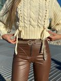 Leggins choco con zip