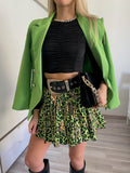 Gonna a ruota animalier lime