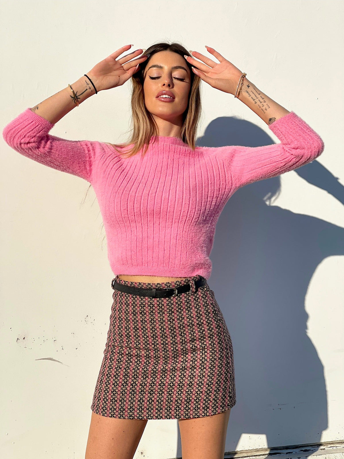 Maglioncino morbidissimo rosa barbie