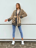 Cardigan con frange a rombi nude