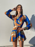 Abito etnico arancio blu