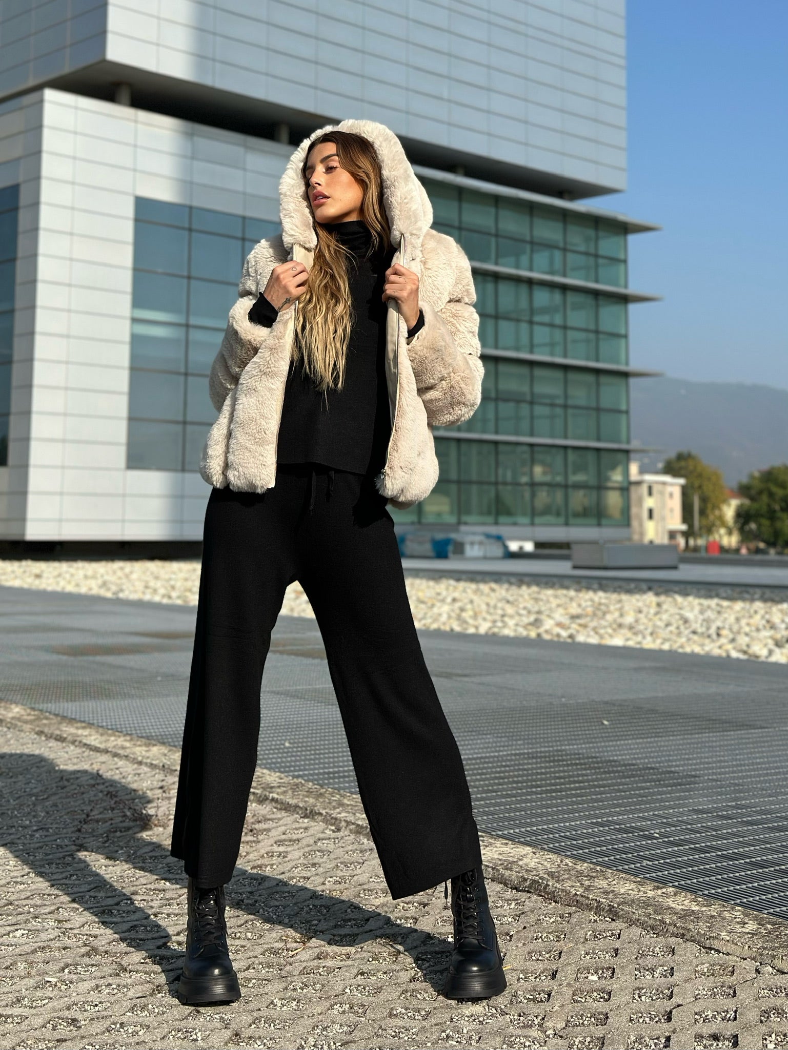 Eco-pelliccia Beige