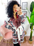 Cardigan Con dettagli rosso nero